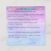 トレンディーモダン虹彩色シックありがとうラッシュ気に スクエア名刺 (裏面)