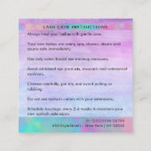 トレンディーモダン虹彩色シックありがとうラッシュ気に スクエア名刺 (裏面)