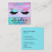 トレンディーモダン虹彩色シックラッシュプロフェッショナル スクエア名刺 (正面/裏面)