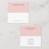 トレンディーモダン赤面ピシンプルンクエレガントテンプレート スクエア名刺 (正面/裏面)