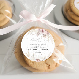 トレンディーモダン赤面ピンクダスティバラフローラ結婚ズ ラウンドシール