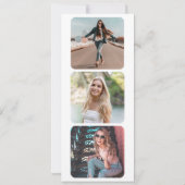 トレンディーモダン赤面ピンク爪、 ネイルポーランド誕生日 招待状 (裏面)