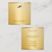 トレンディーモダン金ゴールドエレガントプロフェッショナルテンプレート スクエア名刺 (正面/裏面)