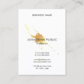 トレンディーモダン金ゴールドスプラッエレガントシュテンプレート 名刺 (裏面)