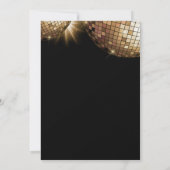 トレンディーモダン金ゴールドディスコ 招待状 (裏面)