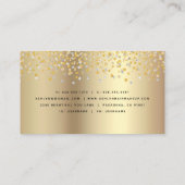 トレンディーモダン金ゴールドヘアーメイクアップアーティスト 名刺 (裏面)