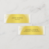 トレンディーモダン金ゴールドルックミニマルデザインプレーン スキニー名刺 (正面/裏面)