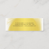 トレンディーモダン金ゴールドルックミニマルデザインプレーン スキニー名刺 (裏面)