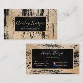 トレンディーモダン金ゴールド液大理石プロフェッショナル 名刺 (正面/裏面)