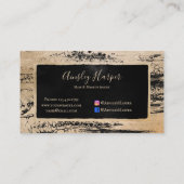 トレンディーモダン金ゴールド液大理石プロフェッショナル 名刺 (裏面)