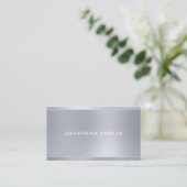 トレンディーモダン銀エレガントテンプレートプロフェッショナル 名刺 (スタンド正面)