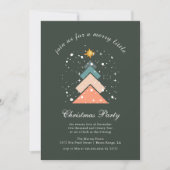 トレンディーモダン雪クリスマスツリー シーズンカード (正面)