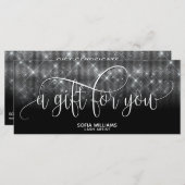 トレンディーモダン高級銀券ギフトカード (正面/裏面)
