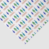 トレンディーモダン魚釣り魚の柄 薄葉紙 (詳細)