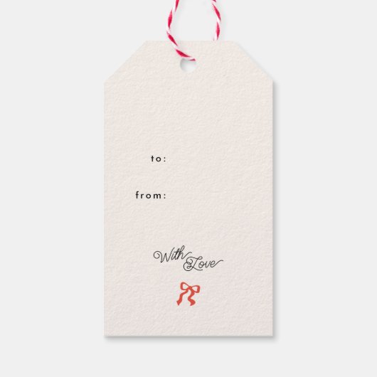 トレンディーモダン鮮やかな色のフェスティバルクリスマスツリー ギフトタグ (裏面)