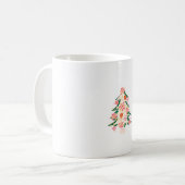 トレンディーモダン鮮やかな色のフェスティバルクリスマスツリー コーヒーマグカップ (正面左)