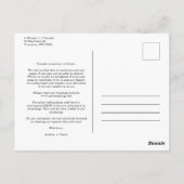 トレンディーモダン3結婚の婚約写真集 ポストカード (裏面)