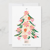 トレンディーモダン&レトロツリークリスマス1フォトフラット シーズンカード (正面)