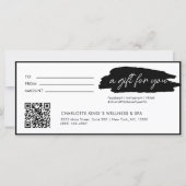 トレンディーモダン，手書き， qrコード付き，白 (正面)