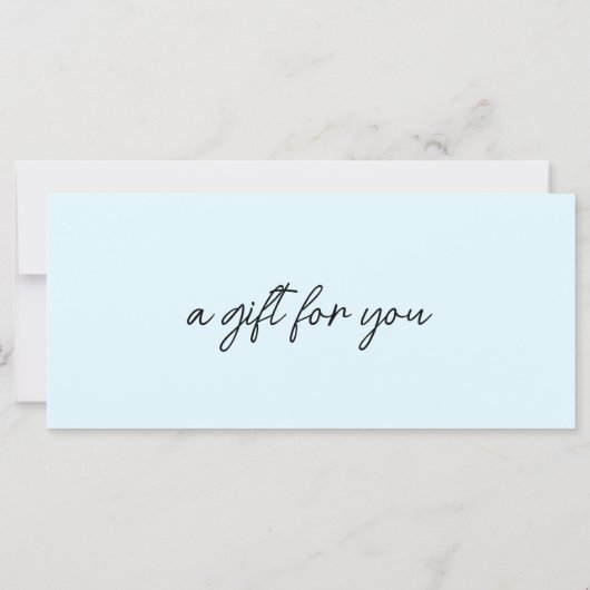 トレンディーモダン,手書き, qrコード付き,青 (裏面)