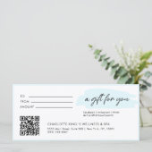 トレンディーモダン，手書き， qrコード付き，青 (スタンド正面)