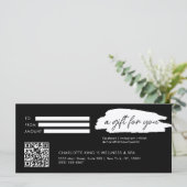 トレンディーモダン，手書き， qrコード付き，黒 (スタンド正面)