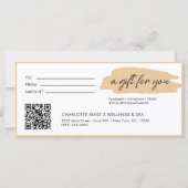 トレンディーモダン，手書き， qrコード付き， beige (正面)