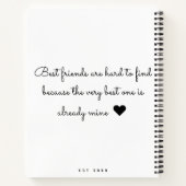トレンディーモダンBFFフ最高のレンド・シック・フォトコラージュ ノートブック (裏面)