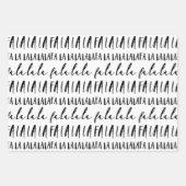 トレンディーモダンFA LA LAプレジャーブラックアンドホワイト ラッピングペーパーシート (正面)