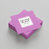 トレンディーモダンQRコードデザイン-エレガント & Minimalist スクエア名刺