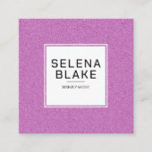 トレンディーモダンQRコードデザイン-エレガント & Minimalist スクエア名刺 (正面)