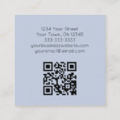 トレンディーモダンQRコード植物緑 スクエア名刺 (裏面)