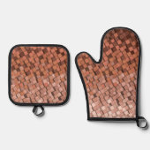 トレンディーモチャムース3Dキューブオーブンミット&ポット 鍋つかみ&鍋敷きセット (正面)