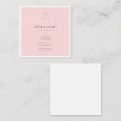 トレンディーモノグラムのクリエイティブお洒落図形デザイン スクエア名刺 (正面/裏面)