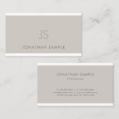 トレンディーモノグラムのグラフィックデザインモダン 名刺 (正面/裏面)