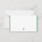 トレンディーモノグラムのシンプルテンプレート ノートカード (正面)