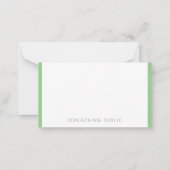 トレンディーモノグラムのシンプルテンプレート ノートカード (裏面)