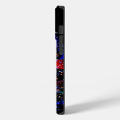 トレンディーモノグラムグリッタークリスマスツリーネイビー Case-Mate iPhoneケース (裏面 / 左)