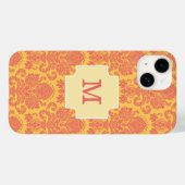 トレンディーモノグラムコーラルダマスク及びサンカスタムケース – M Case-Mate iPhoneケース (裏面 (横))