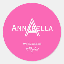 トレンディーモノグラムスタイリストウェブサガーリーイトカッコいいシック ラウンドシール