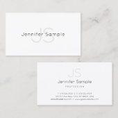 トレンディーモノグラムデザインミニマルプレインラグジュアリー 名刺 (正面/裏面)