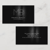 トレンディーモノグラムブラックグレーパターン名刺 名刺 (正面/裏面)