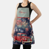 トレンディーモノグラムヴィンテージレッドトラック エプロン (インサイチュ)