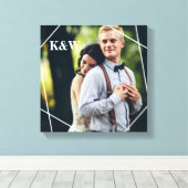 トレンディーモノグラム写真 キャンバスプリント (インサイチュ (ウッドフロア))