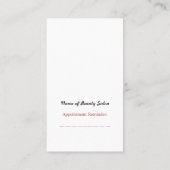 トレンディーモノグラム美容師名刺 予約カード (裏面)