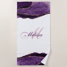 トレンディーモノグラム金ゴールド及び紫アゲート