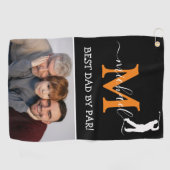 トレンディーモノグラム&フォトファーザーズデイギフトゴルフトーウェ ゴルフタオル (横)