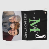 トレンディーモノグラム&フォトファーザーズデイギフト ゴルフタオル (横)