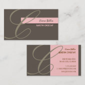 トレンディーモノグラム（レトロカラー名刺付き） 名刺 (正面/裏面)