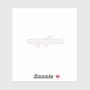 トレンディーモノグラム  赤面スクリプト名 シール